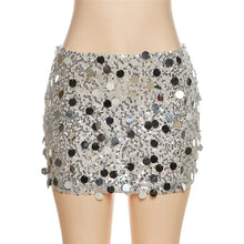 Load image into Gallery viewer, Silver Mini Skirt
